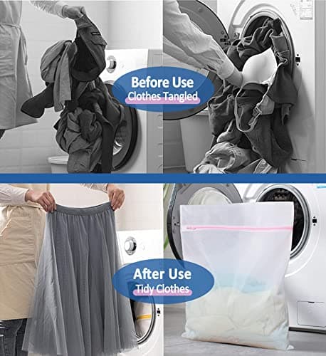 2 Pcs Large Mesh Laundry Bag 60x90cm, Mesh Laundry Bags With Hidden Zipper — view 6