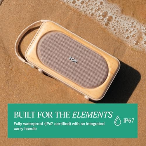House of Marley Roots Solar Bluetooth Speaker - Small Portable, Cream — view 4