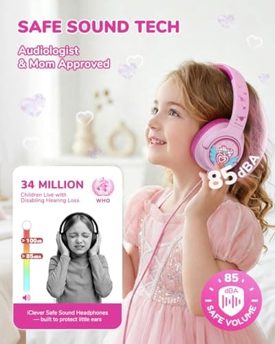 iClever Kids Headphones Wired 3.5mm, Boys Girls Headphones for Kids — view 2