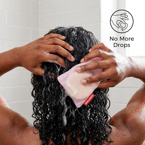 ZOMCHI Mesh Soap Bags for Shower, Body & Shampoo Bars, 3 Pack, Pink — view 5