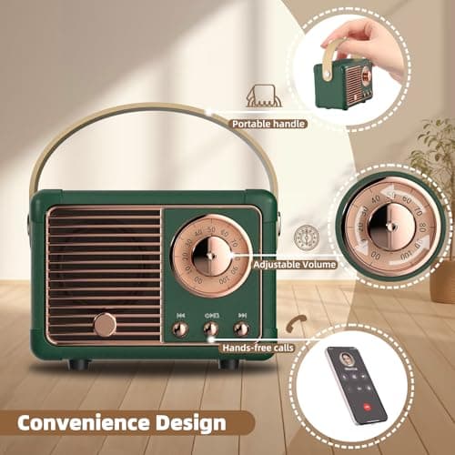 Retro Bluetooth Speaker Gifts for Men Vintage Portable Speaker Retro Decor — view 6
