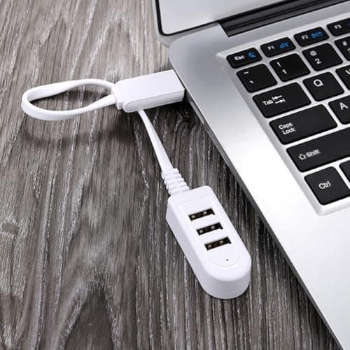 Multi Port USB Hub Extension 3a White Plastic Charger — view 3