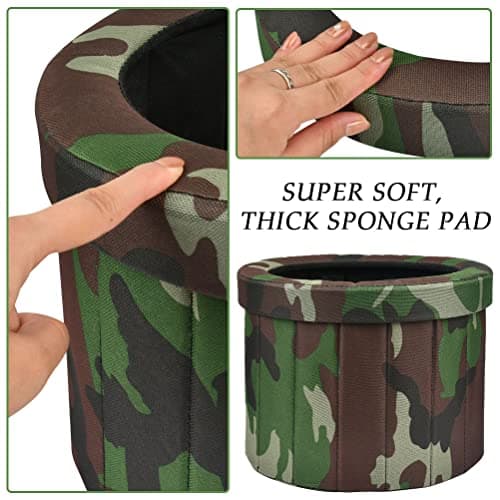 N/A 1 Set Portable Folding Toilet Camping Toilet Outdoor Toilet,Max. Load 150kg,Holiday Toilet Fishing Toilet Car Toilet Folding Stool for Camping,Hiking,Long Distance Travel,Traffic Jams,Festive — view 6