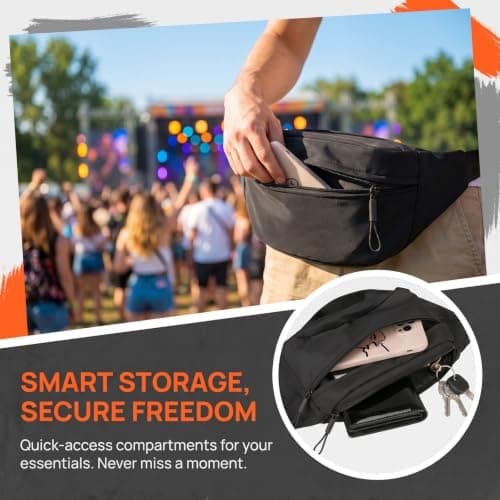 Black Simple Casual Travel Shoulder Bag for Men/Women — view 2