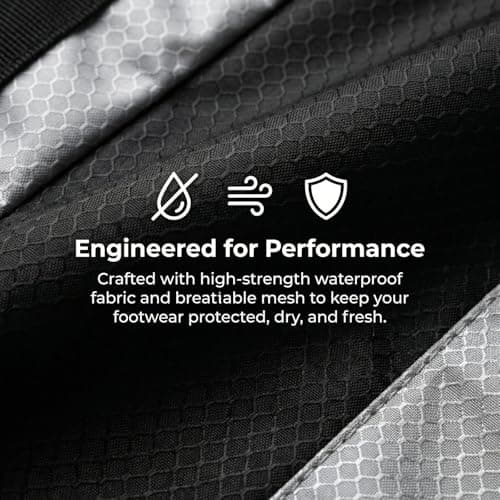 2 in 1 Waterproof Shoe Bag with Ventilation Holes, Breathable Sports Boot Storage Pouch, Durable Travel Shoe Organizer for Golf Football Rugby, Portable Shoes Cover for Gym & Outdoor for Men Women — view 4