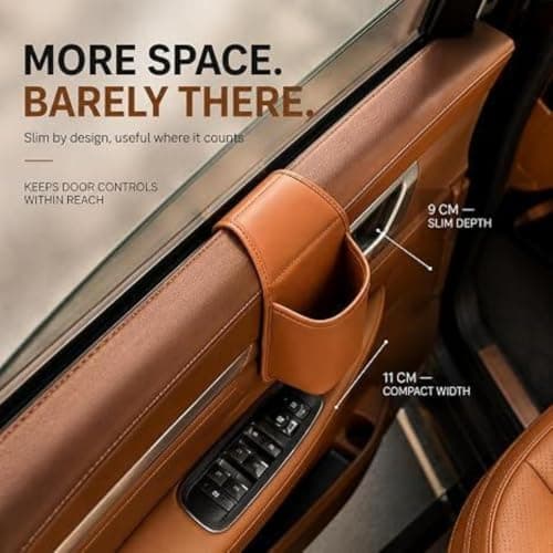 PU Leather Car Door Cup Holder, Anti-Scratch Storage Bag For All Vehicles — view 5