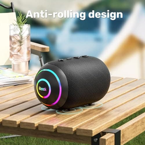 RIENOK Bluetooth Speaker Wireless Portable Waterproof Speaker with Bass 10-Hour Playtime IPX7 Bluetooth 5.3 TF Card Mini Speakers for Home Garden Party Camping Travel — view 4