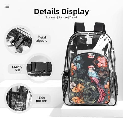 WZYCWB hummingbird of prey Patterned backpack set (lunch bag and pencil case) | Perfect for school, work, business trips, and travel. — view 4