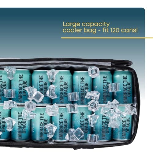 Fineway 60L Large Cool Bag - Thermal Large Cooling Bag with Shoulder Strap, Insulated Shopping Bags for Frozen Food - Water-Resistant Freezer Bags for Shopping, Grocery, Picnic, Camping, Beach, Travel — view 6