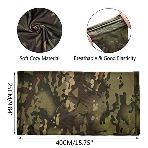 ehsbuy Baseball Caps for Men with Cooling Neck Gaiter Face Scarf Army Tactical Military Hat Neck Tube Snoods for Hiking Hunting Camping Fishing Outdoor Sports Camouflage — view 5