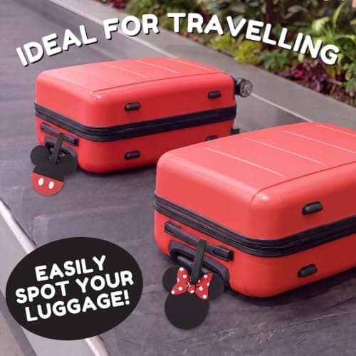 Peers Hardy - Disney Mickey M Disney Mickey & Minnie Mouse Black and red 2 Piece Luggage Tags — view 2