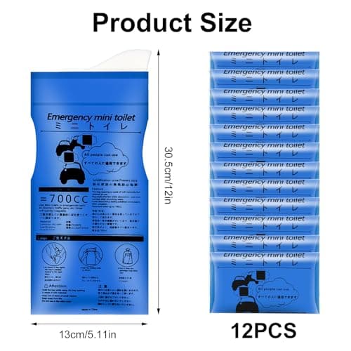 6 Pcs Portable Urinal for Women Men, 700 ml Urine BagsPee Bags, Emergency Toilet Vomit Bags for Travel Urinals, Portable Camping Toilet Bags with Gel for Traffic Jam Hiking Camping Adults Pregnant — view 2