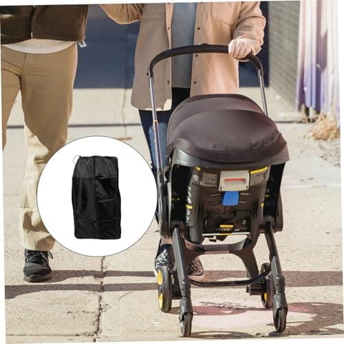 Stroller Bag for Airplane Travel, Nylon, Black with Two Shoulder Straps — view 6