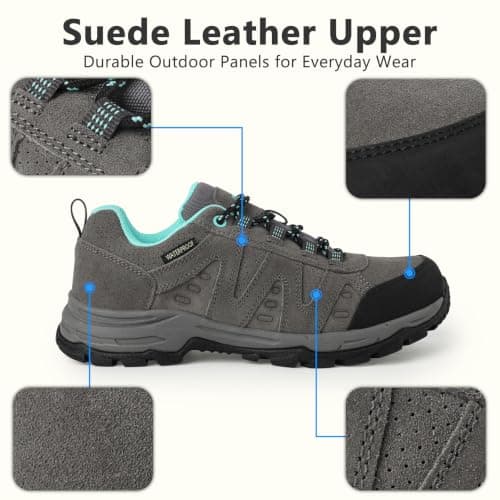riemot Women's Hiking Shoes, Low Cut Trekking Shoes for Outdoor Walking — view 4