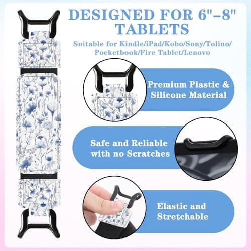 Berirexrion Inserts Cardstock for Clear Case - 12 PCs Blue Back Card Cover Hand Strap Dust Plug Charms for Kindle Paperwhite 11th 12th E-Readers Tablet Accessories Finger Grip Holder — view 3
