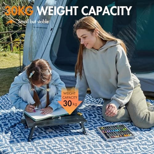 Portal Small Beach Folding Camping Table Mini Ultralight Adjust Height 800g — view 3