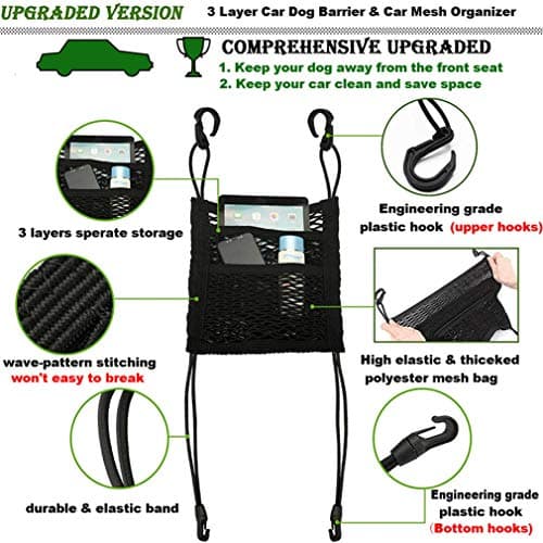 DYKESON Pet Barrier, Dog Car Organizer, Expandable Storage Pouch, Handbag Holder, Universal Fit for Cars, SUVs, Trucks – Drive More — view 5
