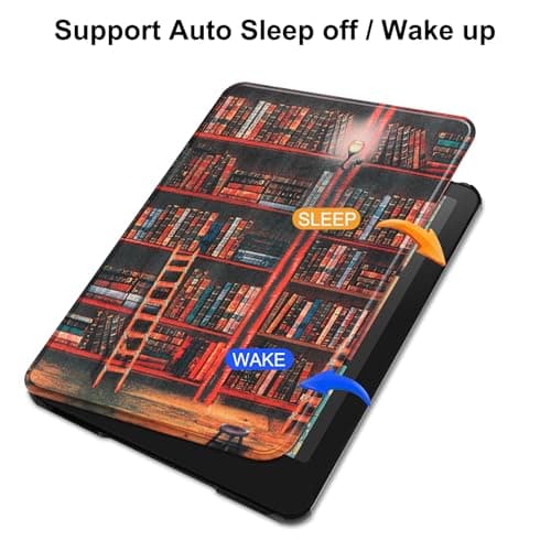 HGWALP Case for 7 inch Kindle Paperwhite(12th Generation, 2024)&Kindle Colorsoft Signature Edition (1st Gen,2024),Slim Lightweight Shell Protective Cover with Auto Sleep/Wake for Kindle Paperwhite-LBY — view 2
