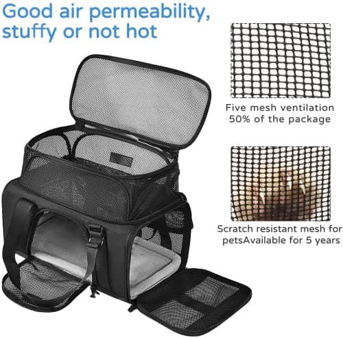 Wakytu Airline Approved Expandable Soft Pet Carrier for Cats Small Dogs — view 4