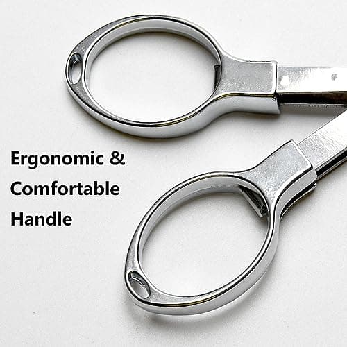 Rose Gold Stainless Steel Folding Scissor in Figure 8 Shape Multifunctional Glasses-Shaped Fishing Shear for Home and Travel — view 5