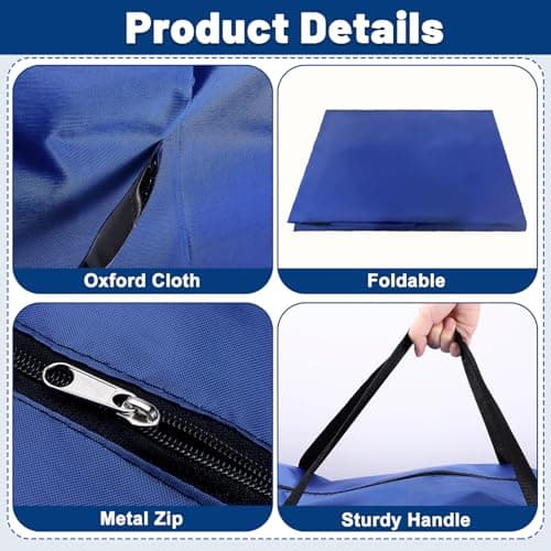 2 Pack 120L Large Moving Bags, Storage Bags, Moving Box with Zip, Blue — view 3