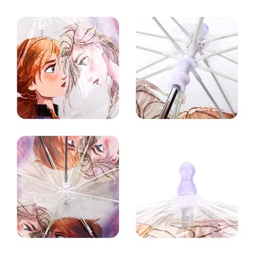 Frozen Kids Dome Umbrella – Official Licensed Children's Character Toddler Umbrella, Strong, Lightweight & Windproof School Rain Umbrella for Girls & Boys, Child-Friendly Safety Opening — view 5