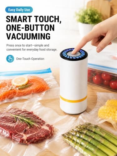 Uadme Food Vacuum Sealer, Handheld Automatic with Battery — view 3