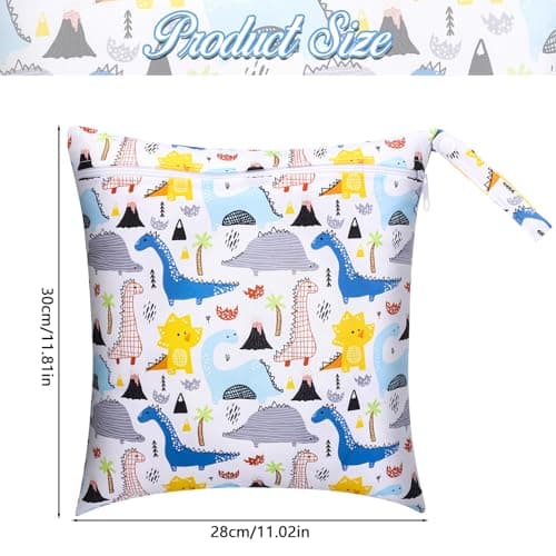 GSrenyu 2 Pcs Wet Bag for Swimming,Waterproof Baby Wet Bag,Reusable Nappy Bag Organiser,Washable Wet Dry Bag for Swimming Camping Travel Beach — view 2