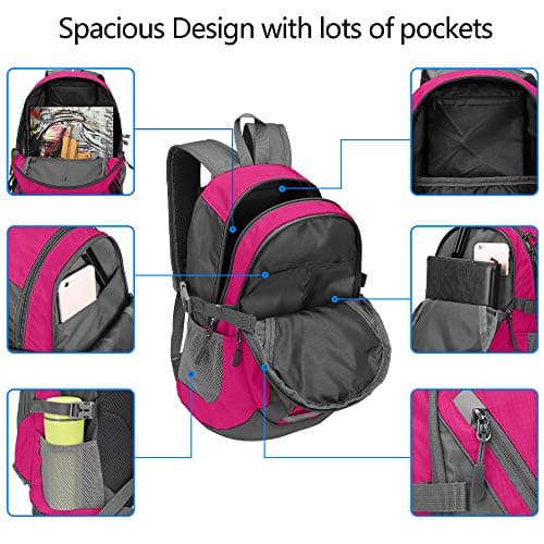 Bseash Small 15-20L Outdoor Hiking Backpack, Lightweight Waterproof Travel Daypack for Kids Girls Boys Camping Cycling Riding — view 3