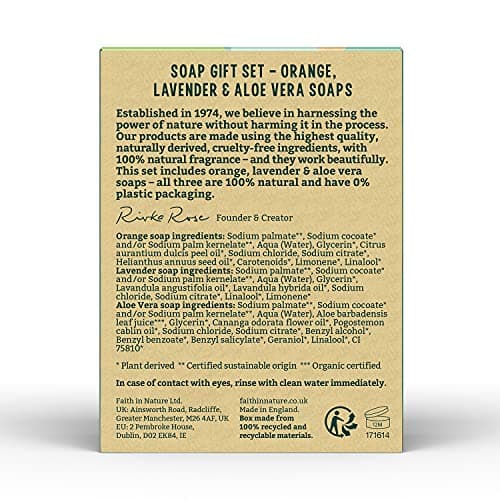Faith In Nature Natural Handmade Soap Gift Set, Vegan and Cruelty Free, No SLS or Parabens, 3 x 100g — view 3
