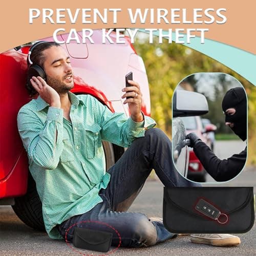 Faraday Pouch For Phones And Car Keys, RFID Signal Blocking Bag Anti-Tracking Mobile Phone Case Keyless Car Key Signal Blocker Pouch WIFI NFC Anti-Theft Signal Blocking Cages Keyless Entry Protector — view 5
