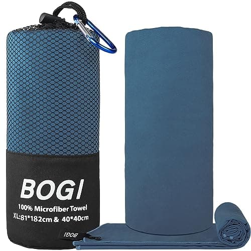 BOGI 4 Pack Microfibre Travel Towel, Quick Dry, Soft Lightweight Gym Towel, Super Absorbent & Ultra Compact Camping Towel for Beach Sports Swimming Gym Yoga Camping Hiking Swimming Backpacking-X Large — view 2