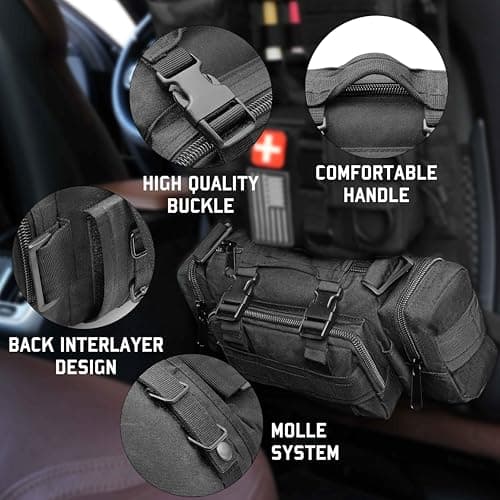 Tactical Duffel Bags for Men, 3P Military Molle Waist Fanny Packs EDC Utility Pouch Crossbody with Shoulder Strap Hand Carry — view 2