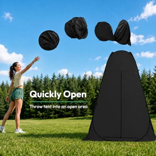 Treeboy pop up toilet camping shower Beach tent shelters Large 150x150x213 — view 4
