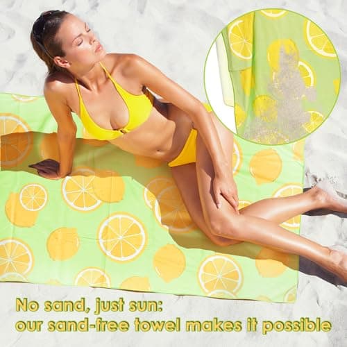 Lubibi Beach Towel,2 Pack,Microfiber,Oversized,Sand-Free,for Kids Adults — view 3