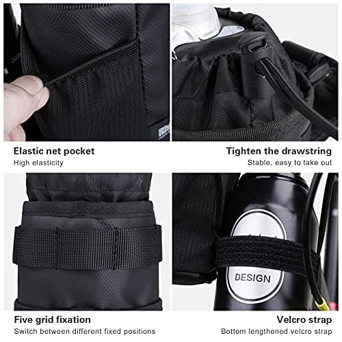 Rhinowalk Bike Handlebar Water Bottle Holder Bag Bicycle Front Insulated Stem Bag Drink Cup Holder — view 6