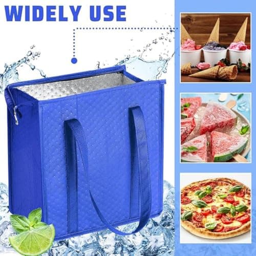 Freezer Bags for Shopping, Reusable Leakproof Picnic Lunch Cooler Tote — view 3
