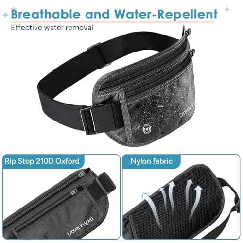 travel inspira Money Belt, Passport Holder Secure with RFID Blocking — view 5