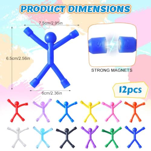 Magnetic Men Fidget Travel Toys for Kids, 12Pcs Magnet Figures Set — view 2