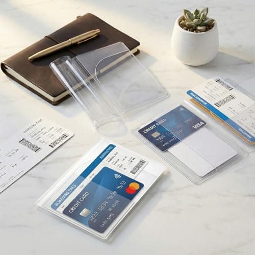 QBXMY7 4 Pcs UK Passport Covers Transparent, Waterproof Passport Holder — view 6