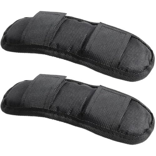 ANBOO 2 Pack Shoulder Strap Pads for Bags - Black Removable Non-Slip Cushion Pads (7.5x22cm) for Backpacks, Luggage, Guitar Straps - Pressure Relief & Comfort