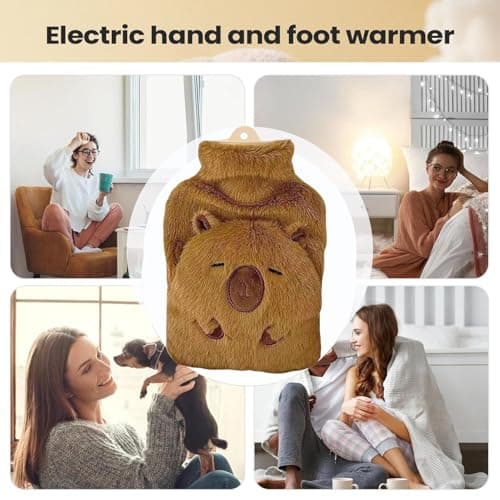 Heating Water Bottle - 1000Ml Capybara Shape,Hot Water Bed Warmer - for School Travel Shoulder Legs Neck Camping Back Hand Men Women Kids — view 4