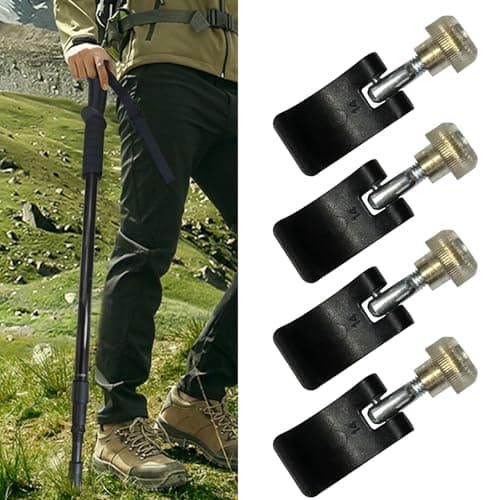 Acunny Walking Stick Lock Buttons, Replacement Safety Lock for Walking Stick - Quick Release with Nuts for Climbing Pole - Fixing Part for Hiking Camping — view 3