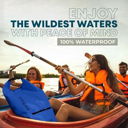 Waterproof Dry Bag - 5L Roll Top with Zip Pocket for Kayaking and Boating — view 3