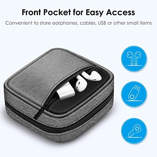 FINPAC Macbook Charger Organiser Case, Small Electronic Organiser Bag for MacBook Power Adapter, Portable Storage Travel Pouch for Laptop Accessories, Magic Mouse, USB Drives, GoPro, Gadget, Tech Gear — view 4