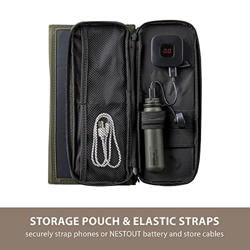 ELECOM NESTOUT 28W Outdoor Foldable Solar Panel Charger, Dual USB-A, 4.8A — view 5