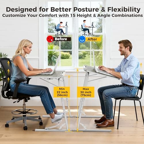 FoldWise Folding Laptop Table for Sofa, Sturdy Work & Dinner Portable Desk — view 5