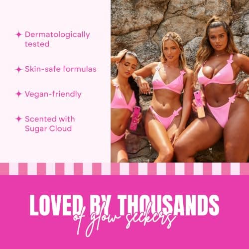2bTanned Carrot Oil SPF 6 Sunscreen (100ml Travel Size), Dry Tanning Oil for Golden Glow, Easy To Apply Sun Tan Accelerator with Tyrosine Vitamins A & E, Lightweight Non Sticky Formula, Sugar Cloud — view 4