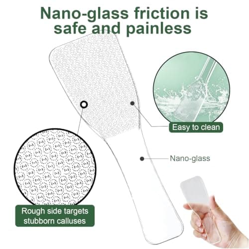 Nano Glass Foot File,Callus Remover for Feet – Hard Skin & Dead Skin Remover for Wet/Dry Use,Professional Pedicure Tool,Foot Scrubber with Travel Storage Box — view 3