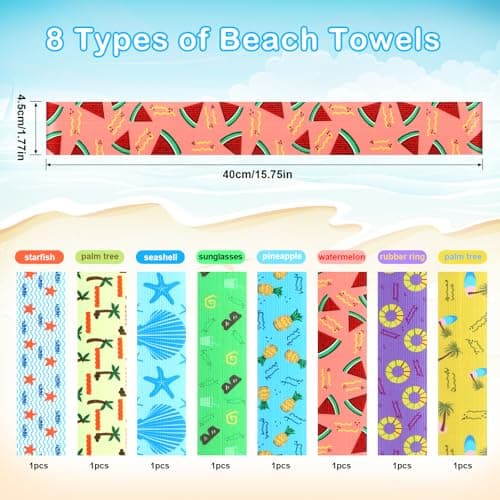 8 Pack Towel Bands for Sun Loungers & Beach Chairs - Windproof & Non-Slip — view 2
